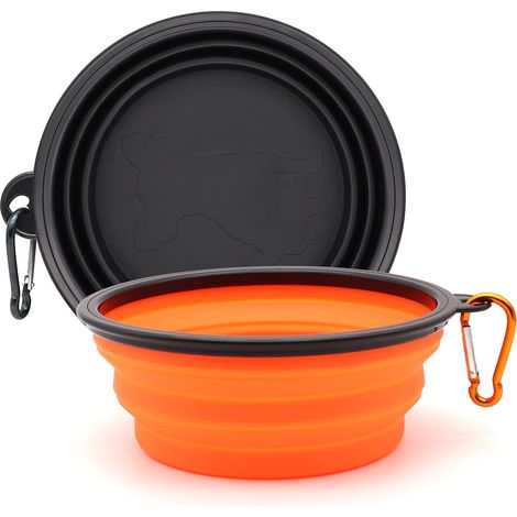 Gamelles de voyage pour petits chiens (lot de 2), pliables Gamelles pliables pour chats, 350 ml (1/5)