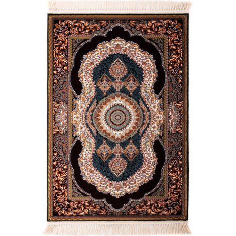 Tapis persan Dajana  - 150x100cm, Rectangular - 100% Acrylique - Tissé - Noir
