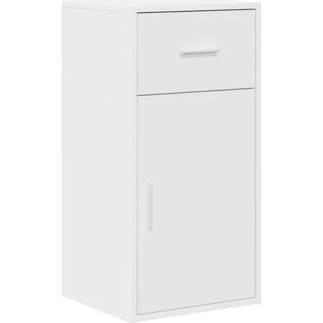 Buffet de Cuisine avec Tiroirs, Meuble Rangement Blanc 38 x 34 x 75 cm (1/5)