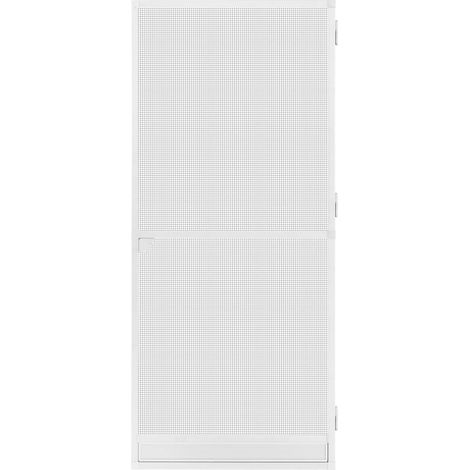 Porte moustiquaire, 100 x 215 cm, blanc (1/5)