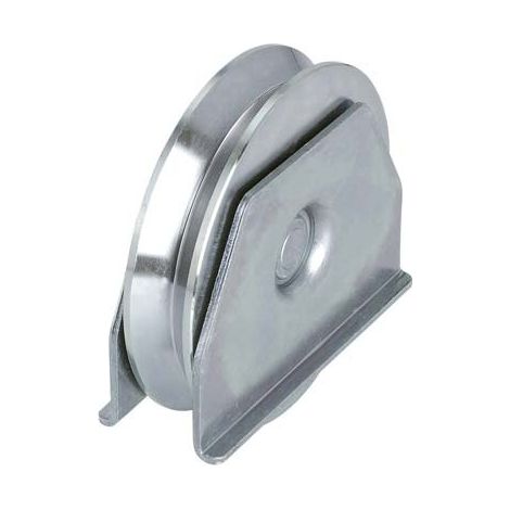 RUOTA CANCELLO A SALDARE GOLA V 417 COMBI - ZINCATA SUPPORTO LATERALE + CUSCINETTO MM 100 - 1 pezzo (1/5)