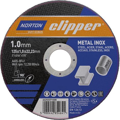 Trennscheibe Metall-Inox A60S-125x1.0x22.23mm (1/2)
