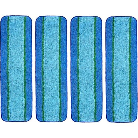 Compatible avec les paquets de 4 lingettes de nettoyage en profondeur pour la gamme de balais Bona, lingettes de nettoyage en profondeur réutilisables en microfibre, recharges de balai pour parquet et (1/4)