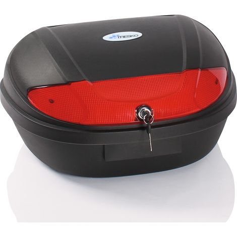 TRESKO XXL 48L TOP CASE coffre, Scooter Moto Quad valise top case universel de moto contient jusqu'à 2 casques