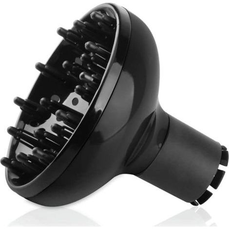Diffuseur universel pour sèche-cheveux professionnel - Buse universelle pour coiffer les cheveux bouclés ou ondulés (noir) (1/5)