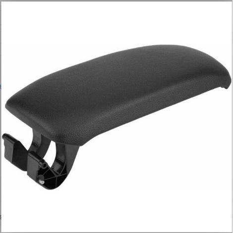 1 Couvercle d'accoudoir, cuir noir, 25,8x12cm, compatible Audi A3 8P A5 2003-2013 (1/5)