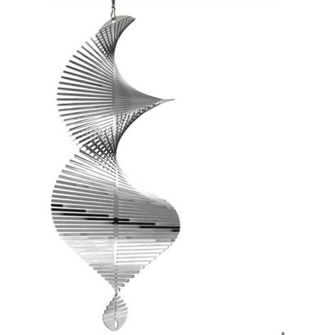 Carillon éolien rotatif en métal pour extérieur, cloche suspendue en spirale facile à utiliser pour terrasse, jardin et salon (1/5)