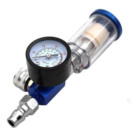 Pistolet à peinture Régulateur de pression d'air Pistolet pulvérisateur pneumatique Régulateur de pression d'air Appareil de mesure Piège à huile et eau Filtre séparateur Outil Réducteur de (1/5)