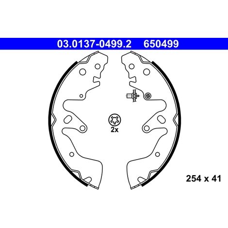 Jeu de mâchoires de frein ATE 03.0137-0499.2 SUZUKI 53200-65J00 53200-65J01