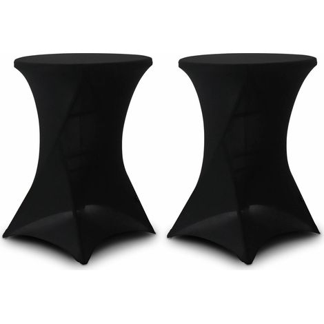 Lot de 2 housses – GALA – Housses pour mange-debout Ø80cm. polyester. noir (1/5)