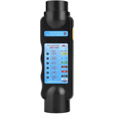 Outil de Test de Remorque à 7 Broches, Testeur de Feux de Remorque à 7 Broches Testeur de Câblage de Barre d'Attelage 12V Testeur Électrique de Barre de Remorquage Outil de Diagnostic