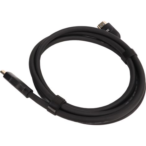 Câble d'affichage noir HD Multimedia Interface 2.1, cordon PVC haute vitesse, compatible 4K, 2160p et 8K, câble vidéo HD durable pour moniteur, TV, console de jeux, PC et ordinateur portable, 1,5 m / (1/5)