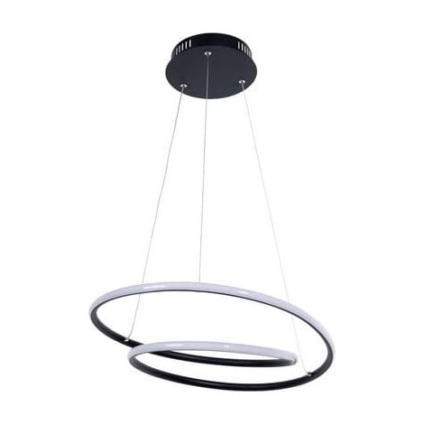 Suspension LED 40W noir mat Meridia Rabalux Ø46cm 3000K