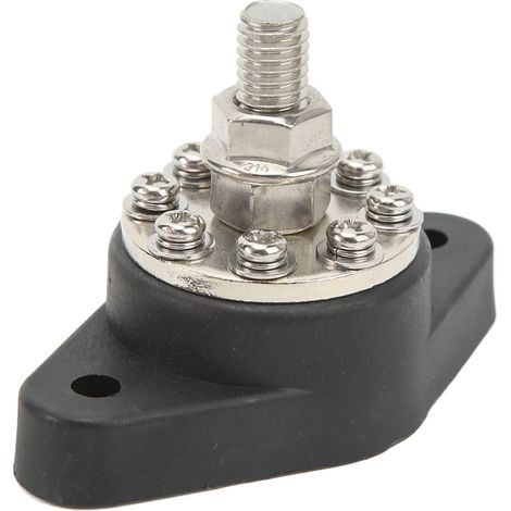 Bornier de distribution 8 bornes 3/8 po M10 12V-48V 160A universel pour voitures camping-cars bateaux camions (1/5)