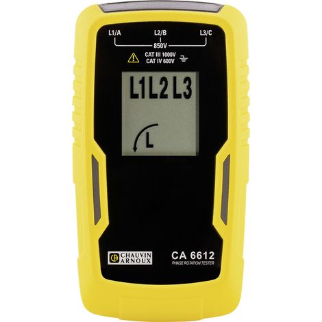 Chauvin Arnoux CA 6612 Phasen- und Drehfeldprüfer  CAT III 1000 V, CAT IV 600 V LCD