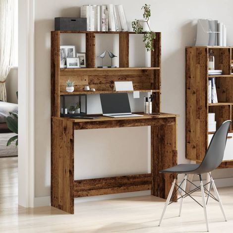 Maison Exclusive - Scrivania Mensole Legno Antico 102x45x148 cm Legno Multistrato