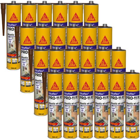 Lot de 24 mastics colle SIKA Sikaflex PRO 11 FC Purform - Marron - 300ml