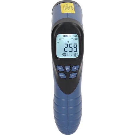 Thermomètre infrarouge portable avec viseur laser, plage -50°C à 750°C, pour contrôle industriel et maintenance (1/5)