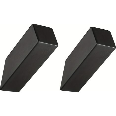 Lot de 2 Crochets Acier Inoxydable Noir Minimaliste - Durable - Idéal pour Familles Salle de Bain Dressing
