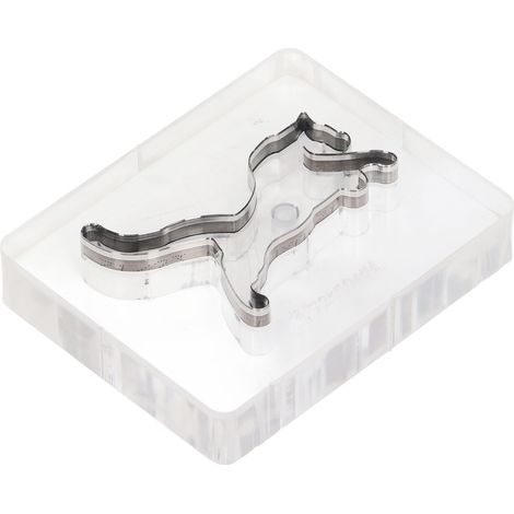 Jeu de 2 matrices de découpe en acier allié pour cuir, forme tigre, emporte-pièce acrylique creux pour ceinture, outil de perforation artisanal (1/5)