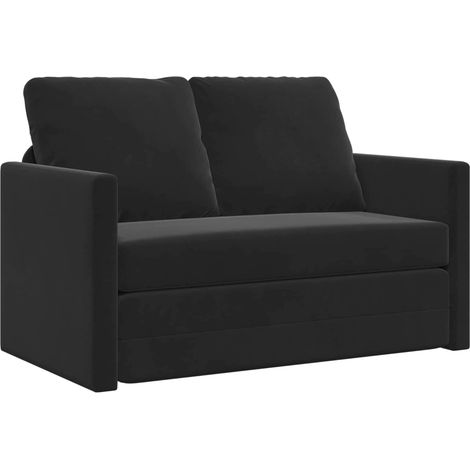 Folding Sofa Bed Black 122 x 70 x 60 cm Velvet vidaXL (1/5)
