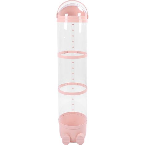 Tube de rangement pour peluches, grande capacité, 130 cm, transparent, pour la chambre à coucher ou la salle de jeux (rose). (1/5)