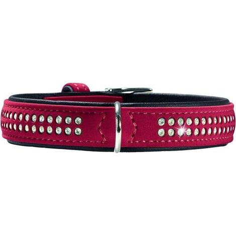 Halsband Softie Deluxe, 40 Kunstleder, rot/schwarz (1/4)