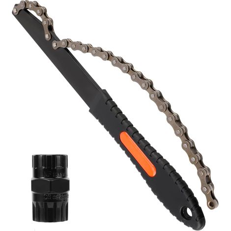 Outils pour retirer la roue libre d'un vélo, fouet à chaîne et extracteur de roue libre, extracteur de roue 2 en 1, extracteur de pignon à rainure de clavette, outils de réparation de vélo adaptés aux (1/5)