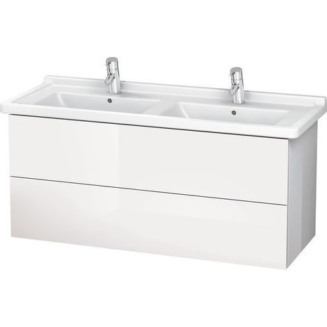 Meuble sous-vasque L-CUBE 469x1220x558mm Bleu clair mat