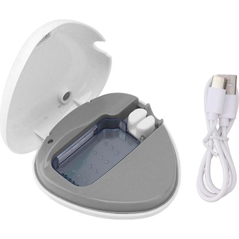 Stérilisateur de brosses à dents portable rechargeable avec étui de voyage et de maison blanc (1/5)