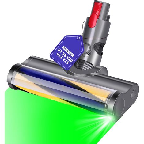 Cepillo Ulisem para aspiradora Dyson V7 V8 V10 V11 V15 con luz LED para revelar el polvo invisible, boquilla para aspiradora Dyson, repuestos para suelos duros y alfombras. (1/5)