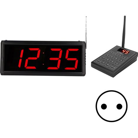 Système de messagerie sans fil 5 modes haute définition diffusion en anglais pour restaurants téléavertisseur 100-240V prise UE (1/5)