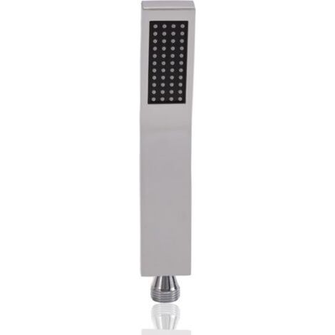 Robinet de douche manuel en laiton avec revêtement anti-calcaire, économie d’eau, haute pression, design L, finition chromée argentée (1/5)