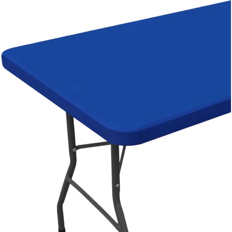 Nappe rectangulaire, nappe élastique en vinyle doublée de flanelle pour tables pliantes de 120 cm, imperméable et facile à nettoyer, pour l'intérieur, l'extérieur, les pique-niques et le camping (beig (1/5)