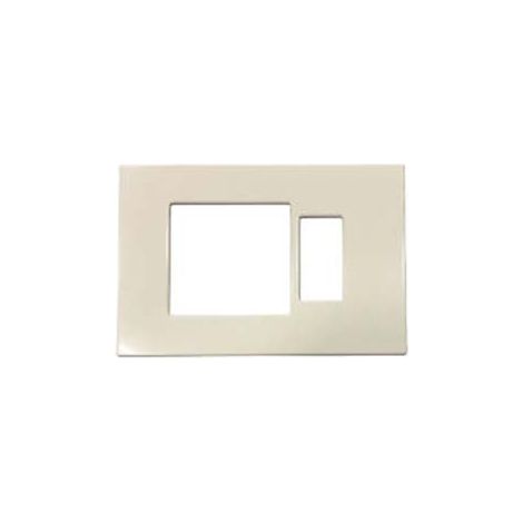 PLACCA COMBINATA FORO SCHUKO QUADRO + 1 POSTO VENUS- - mm.115x80h. - (1869.A) - 20 pezzi MARLANVIL