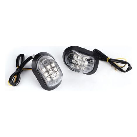 Intermitentes LED universales para motocicleta de 9 luces, 12 V, color amarillo. (1/4)