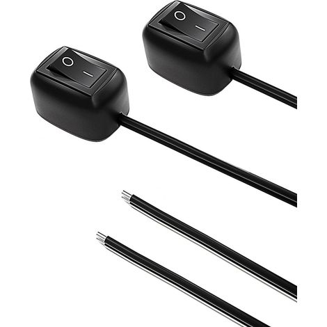 12-24 V DCPaste - Interrupteur marche/arrêt DIY - Pour phare antibrouillard - Lumière néon - Feu latéral - Avec câble de 100 cm (1/5)