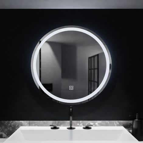 Miroir LED salle de bain Rond 50cm Basic Touch 24 W (1/5)