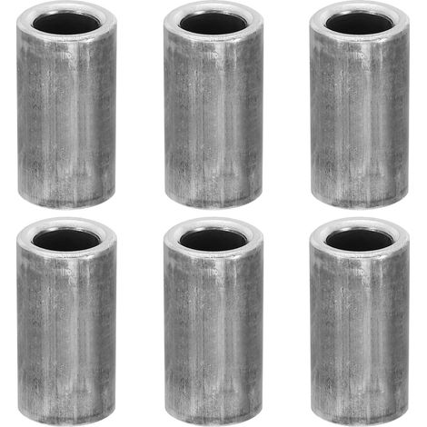 Entretoises en Acier M10, 6 Pièces Entretoises Métalliques en Acier 10mm ID x 16mm OD x 35mm L Entretoise en Acier au Carbone Vis de Support Ronde pour Vis M10 ou 2/5 Pouces (1/5)