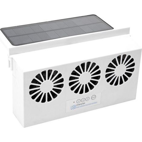 Solarbetriebener Fenster-Abluftventilator fürs Auto, solarbetriebener Auto-Abluftventilator (1/5)