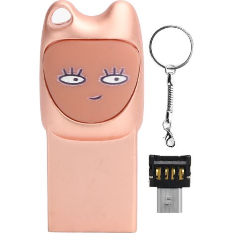 Clé USB 2.0 Interface Brancher Gratuit Lecteur de Carte Périphérique Disque Amovible Cartoon Rose Gold 16G (1/5)