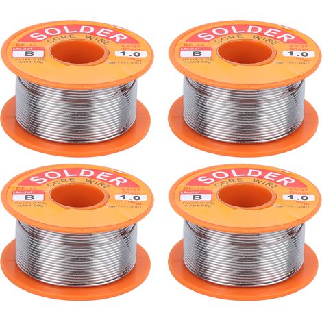 Bobine de fil à souder décapant 1mm, 4 bobines de 50g, haute pureté, pour soudure et brasage sans nettoyage. (1/5)