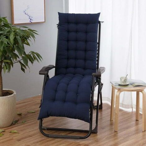 Coussin de chaise extérieur 120x50cm – Polyester doux et résistant – Noyau en coton élastique – Fixation anti-glisse