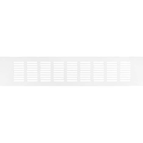 Grille de ventilation blanche 50 x 400 mm, 1 grille décorative en alliage d'aluminium, grille de ventilation, grille de dissipation thermique (1/5)