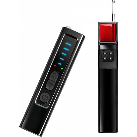 Détecteur de Caméra et Micro Espion 4 en 1 Détecteur RF sans Fil 1MHz-8GHz avec 5 Niveaux de Sensibilité, Alarme Sécurité pour Maison Bureau Hôtel Voyage (1/5)