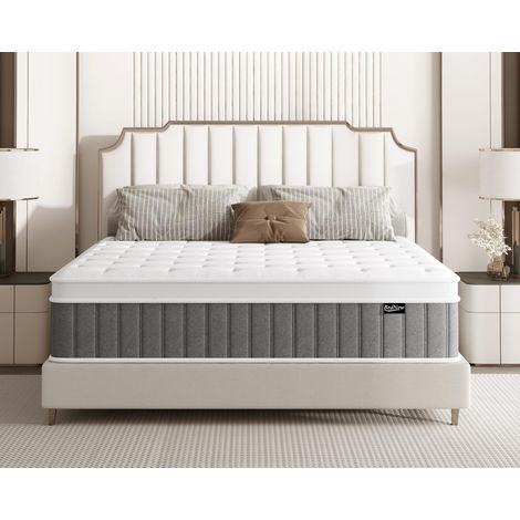 Matelas 180 x 200 cm, 31 cm Matelas à ressorts H3 Hauteur 7-Zones Matelas orthopédique à ressorts ensachés avec couche de mousse à mémoire de forme, 101 nuits d'essai (1/5)