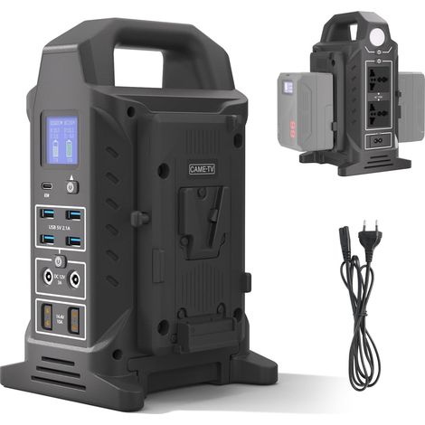 Chargeur de Batterie Double V Mount, Chargeur de Batterie 3 en 1 Double V-Lock (1/5)