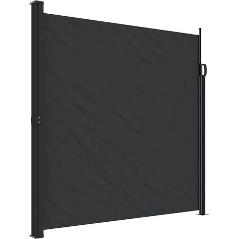 Maison Exclusive - Tenda da Sole Laterale Retrattile Nera 200x600 cm (1/5)