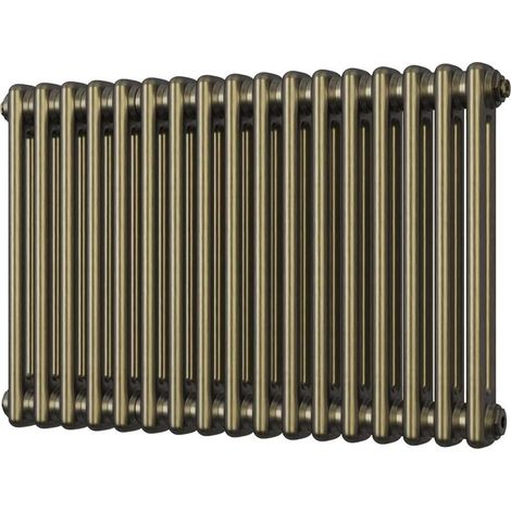 Alpha - Antique Brass Column Radiator H500mm x W768mm 2 Column (1/2)