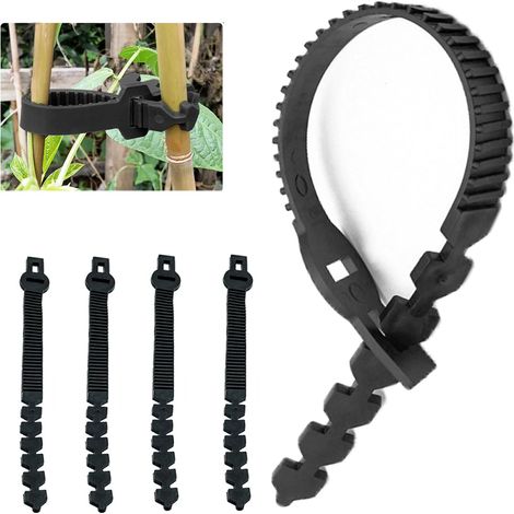 Lot de 4 attaches robustes pour arbre, 40 cm, sangles de jardin réglables pour support de plantes, arbustes, arbres, jardinage en plein air (1/5)